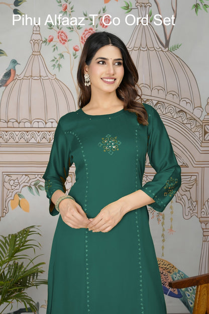 Pihu Alfaaz T Gaji Silk Co Ord Set Wholesaler