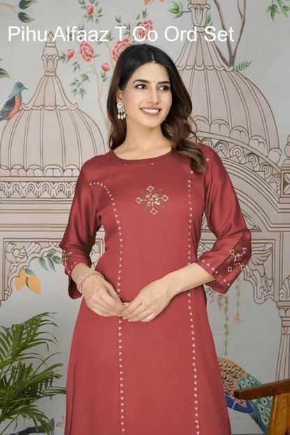 Pihu Alfaaz T Gaji Silk Co Ord Set Wholesaler