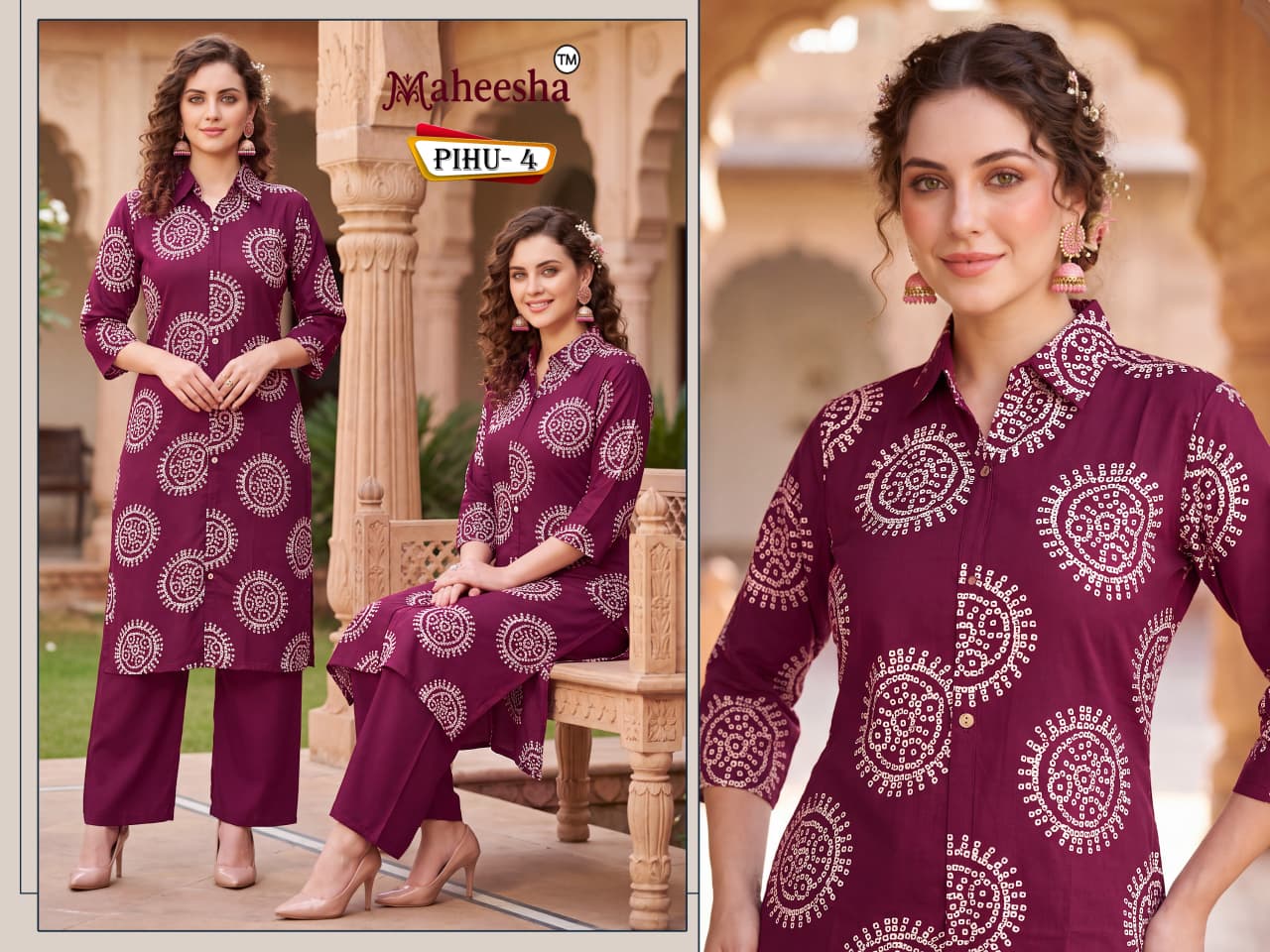 Pihu Maheesha Rayon 22Kg Co Ord Set Exporter