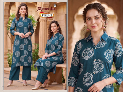 Pihu Maheesha Rayon 22Kg Co Ord Set Exporter