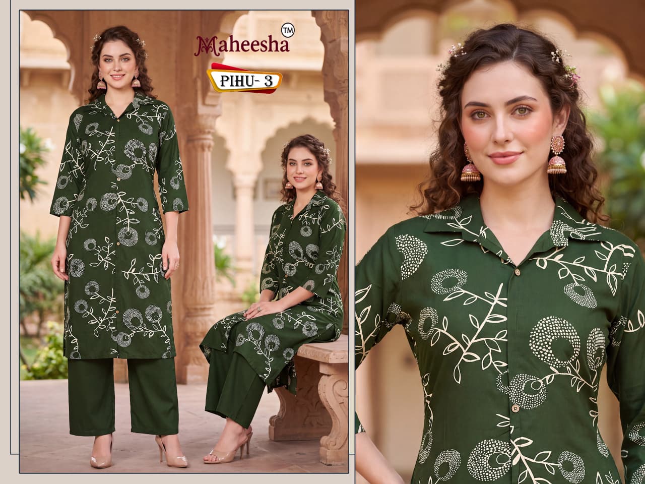 Pihu Maheesha Rayon 22Kg Co Ord Set Exporter