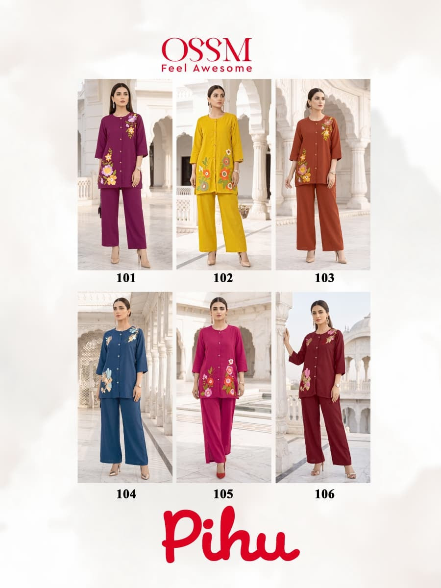 Pihu Ossm Chanderi Co Ord Set Supplier India