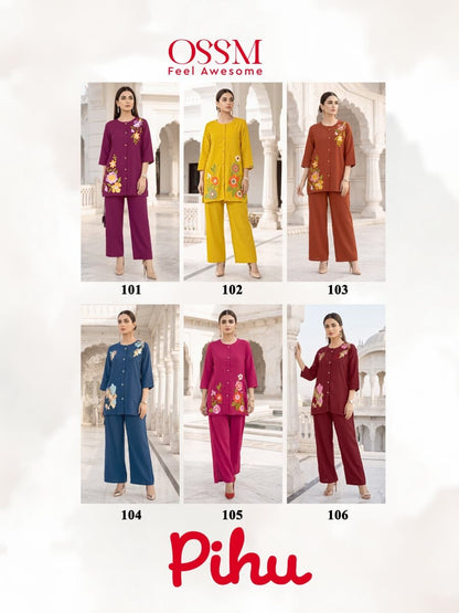 Pihu Ossm Chanderi Co Ord Set Supplier India