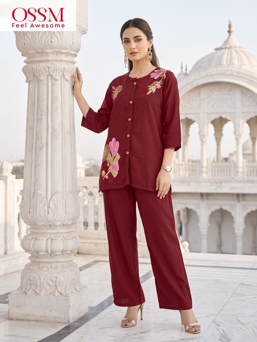 Pihu Ossm Chanderi Co Ord Set Supplier India