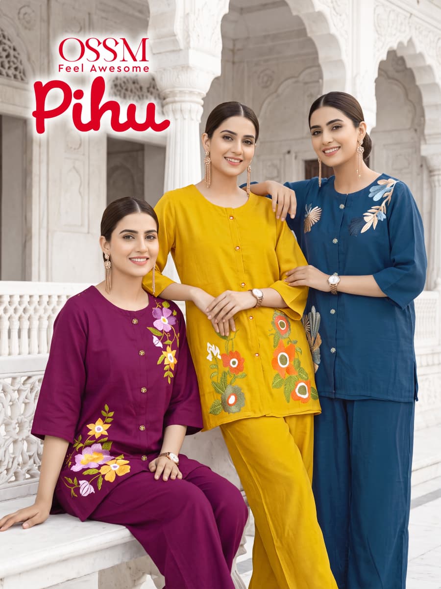 Pihu Ossm Chanderi Co Ord Set Supplier India