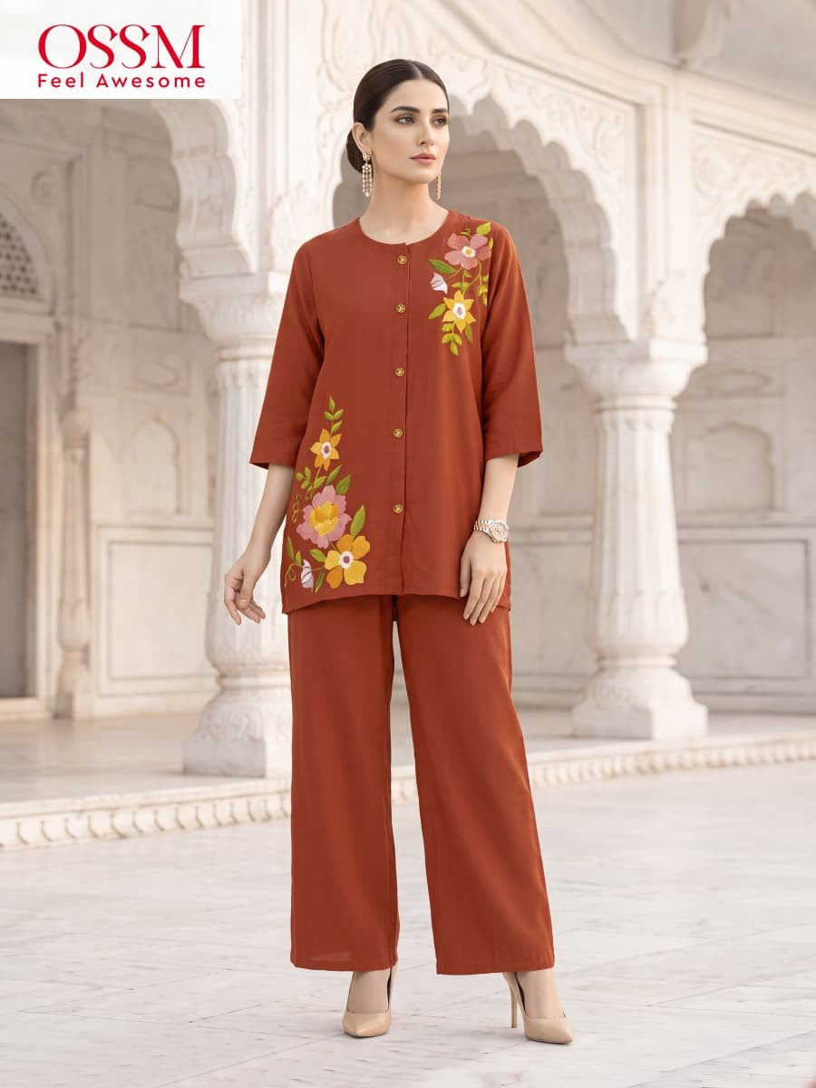 Pihu Ossm Chanderi Co Ord Set Supplier India