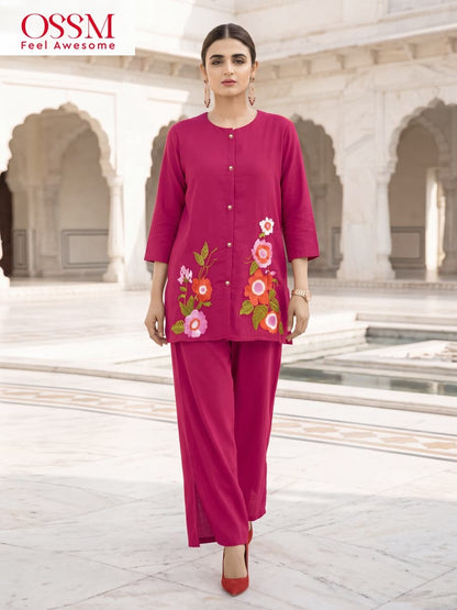 Pihu Ossm Chanderi Co Ord Set Supplier India