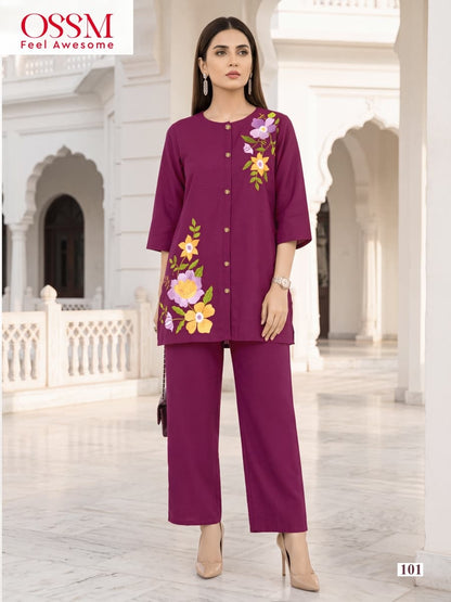 Pihu Ossm Chanderi Co Ord Set Supplier India