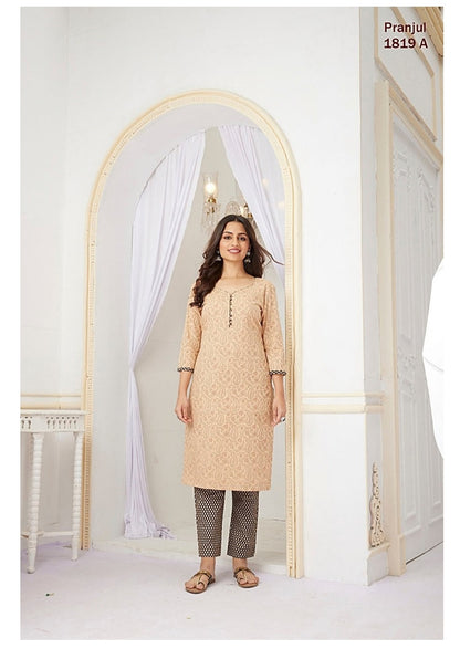 Pihu Vol 18 Pranjul Cotton Knee Length Kurtis Exporter India