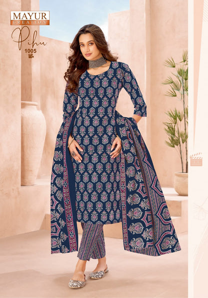 Pihu Vol 1 Mayur Creation Cotton Dress Material Exporter Gujarat