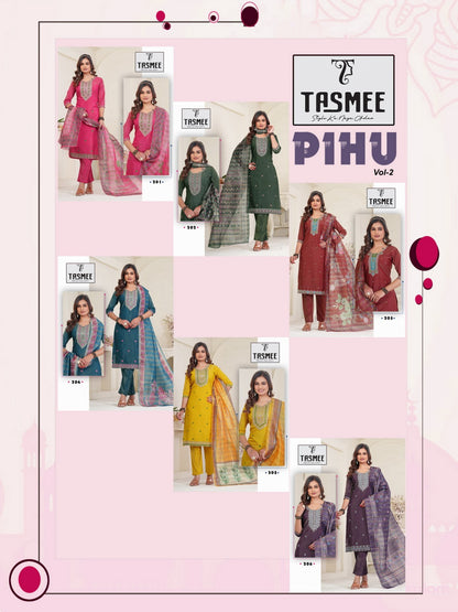 Pihu Vol 2 Tasmee Roman Readymade Pant Style Suits Supplier Ahmedabad