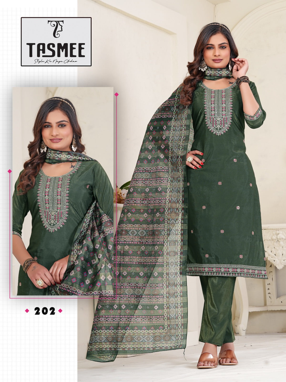 Pihu Vol 2 Tasmee Roman Readymade Pant Style Suits Supplier Ahmedabad