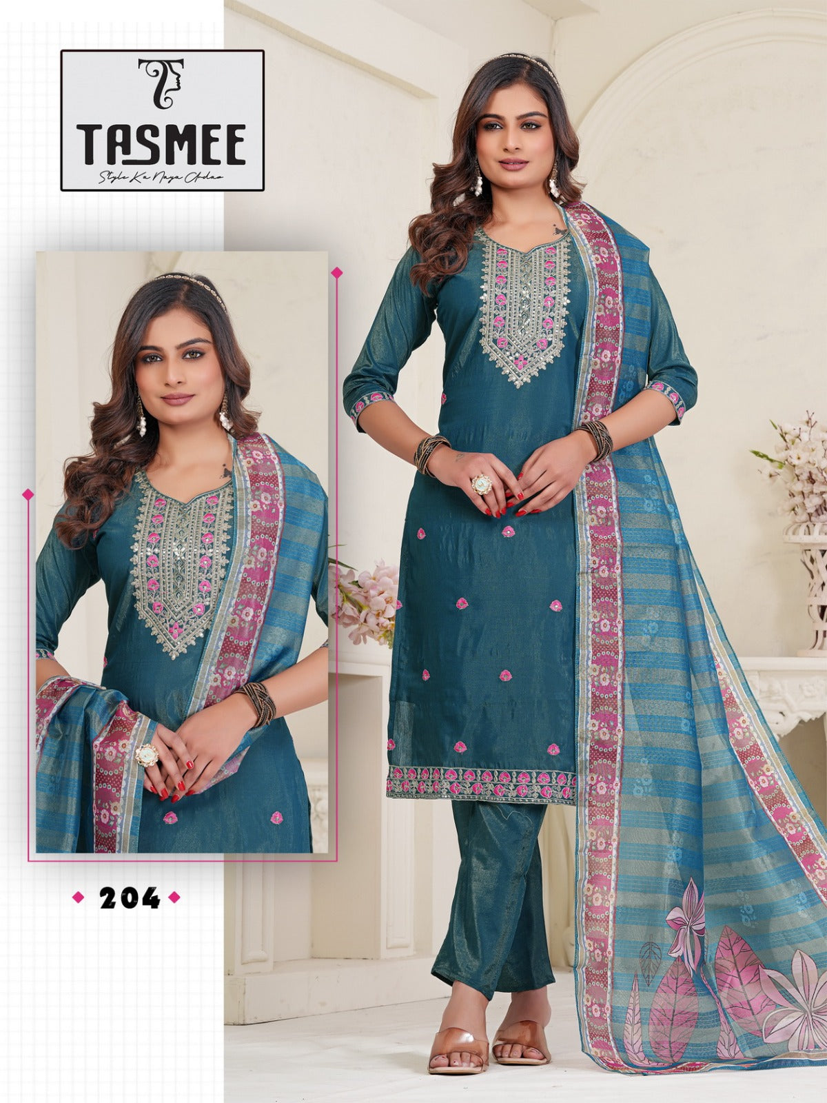 Pihu Vol 2 Tasmee Roman Readymade Pant Style Suits Supplier Ahmedabad