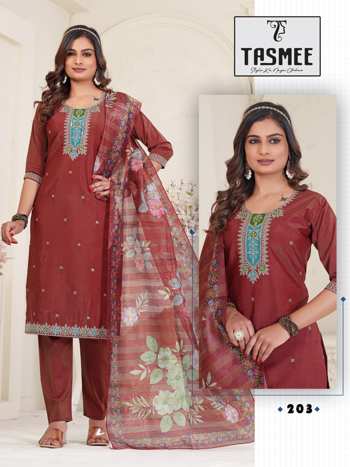 Pihu Vol 2 Tasmee Roman Readymade Pant Style Suits Supplier Ahmedabad