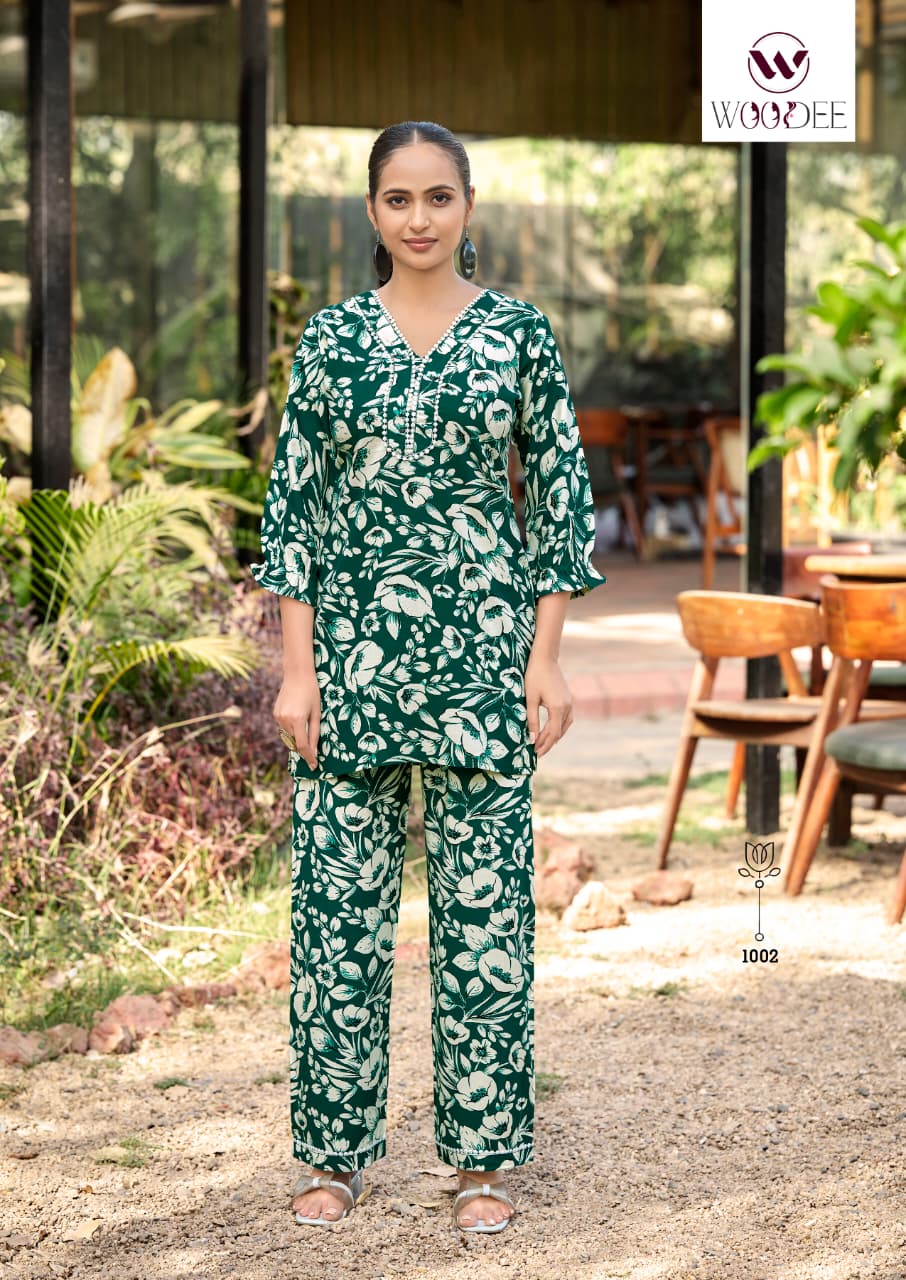 Pihu Woodee Liva Rayon Co Ord Set Supplier Ahmedabad