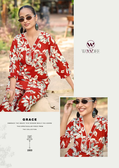 Pihu Woodee Liva Rayon Co Ord Set Supplier Ahmedabad