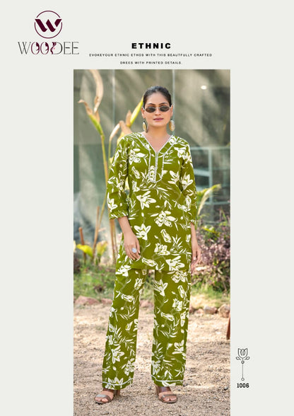 Pihu Woodee Liva Rayon Co Ord Set Supplier Ahmedabad