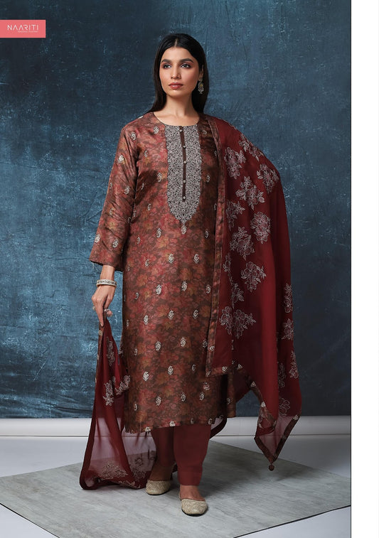 Pinaraa Naariti Silk Jacquard Pant Style Suits Exporter India