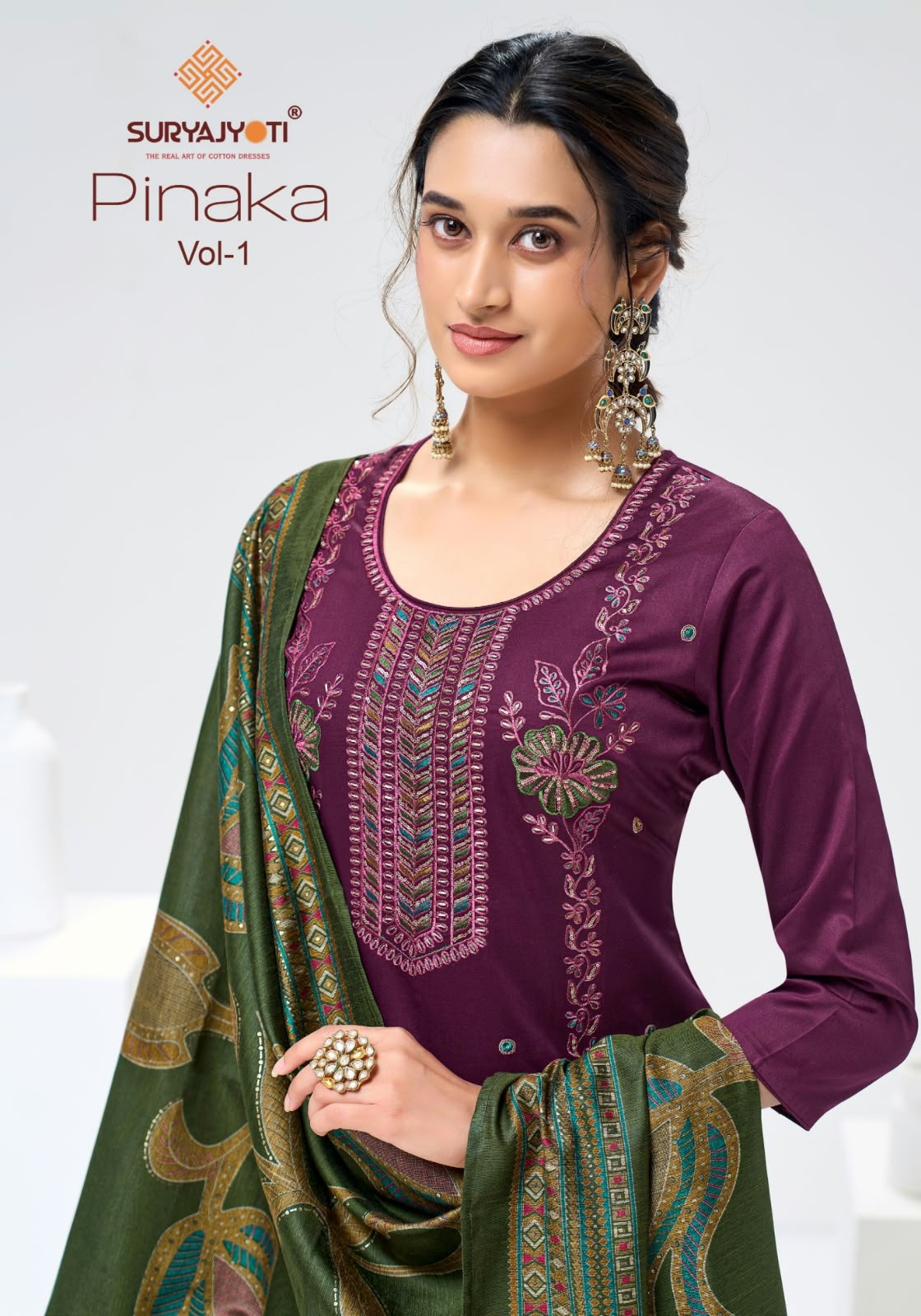 Pinaka Vol 1 Suryajyoti Jam Satin Pant Style Suits Wholesaler