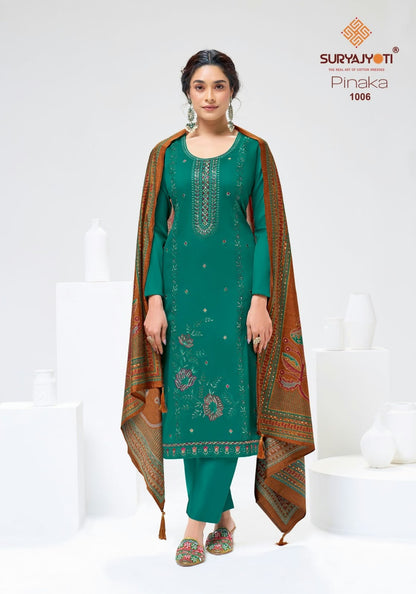 Pinaka Vol 1 Suryajyoti Jam Satin Pant Style Suits Wholesaler