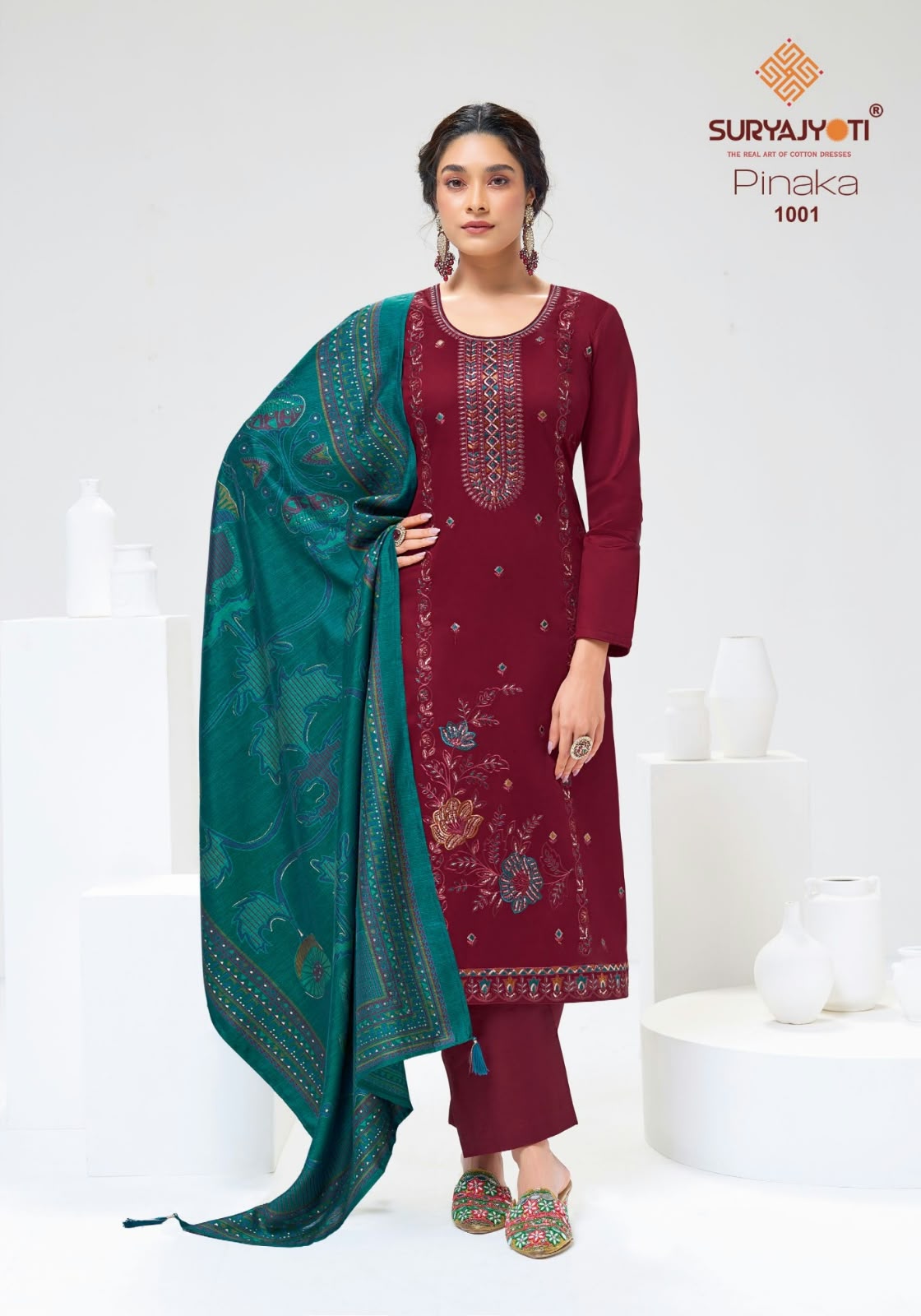 Pinaka Vol 1 Suryajyoti Jam Satin Pant Style Suits Wholesaler