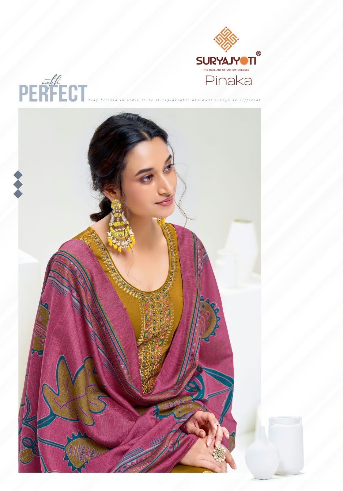 Pinaka Vol 1 Suryajyoti Jam Satin Pant Style Suits Wholesaler