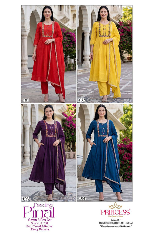 Pinal Princess Creation Mal Feeding Readymade Suit Wholesale Rate