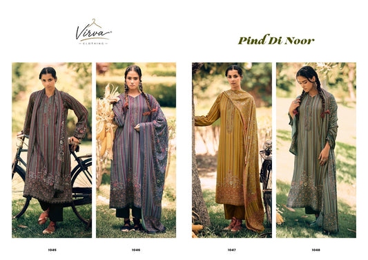 Pind Di Noor Virva Viscose Pashmina Suits Wholesale Rate