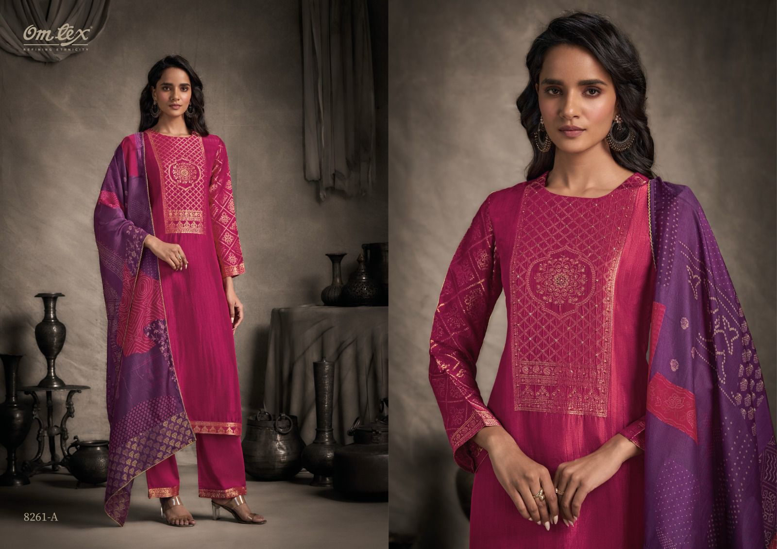 Pineeta Omtex Silk Pant Style Suits Wholesale Rate