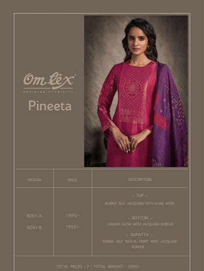 Pineeta Omtex Silk Pant Style Suits Wholesale Rate