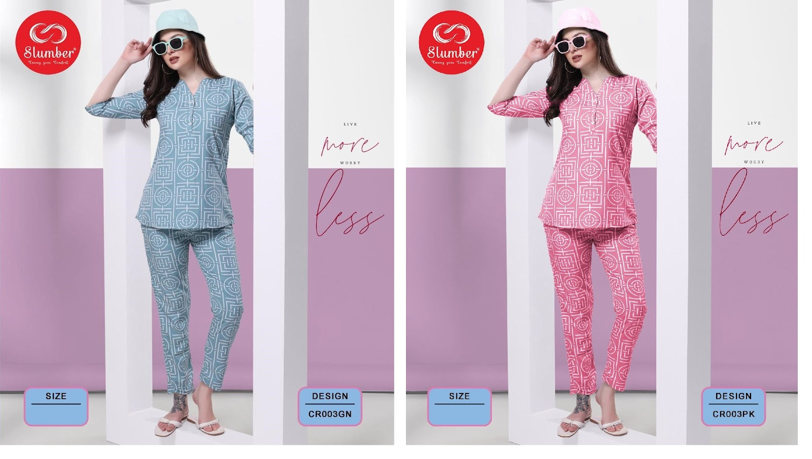 Pink-Green Slumber Heavy Rayon Co Ord Set Wholesaler Ahmedabad