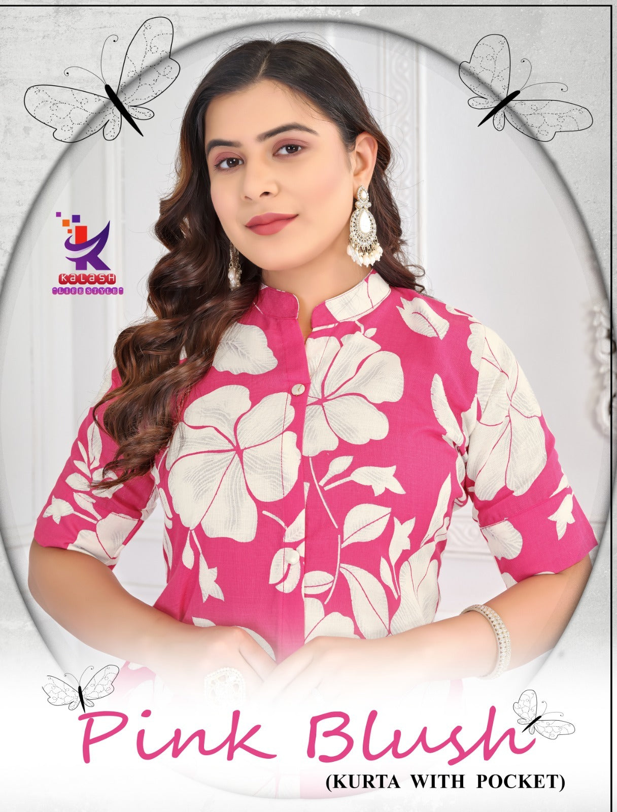 Pink Blush Mlm Kalash Lifestyle Rayon 14Kg Kurti Plazzo Set Supplier