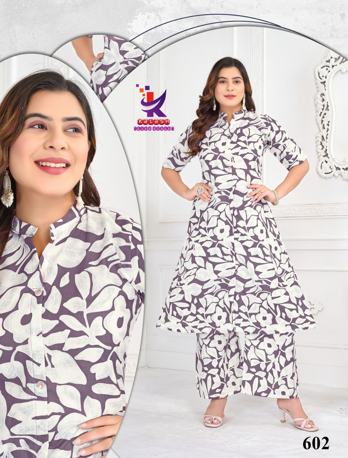 Pink Blush Mlm Kalash Lifestyle Rayon 14Kg Kurti Plazzo Set Supplier