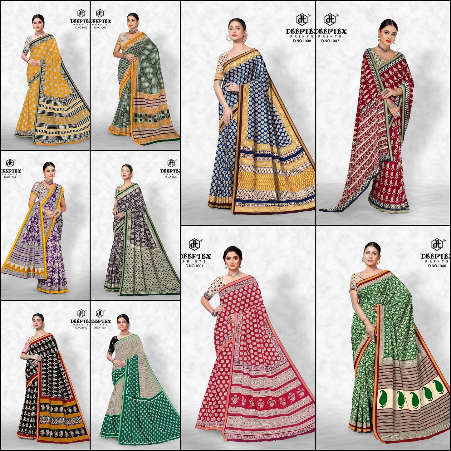 Pink City Vol 1 Point 8 Deeptex Prints Cotton Sarees Manufacturer India