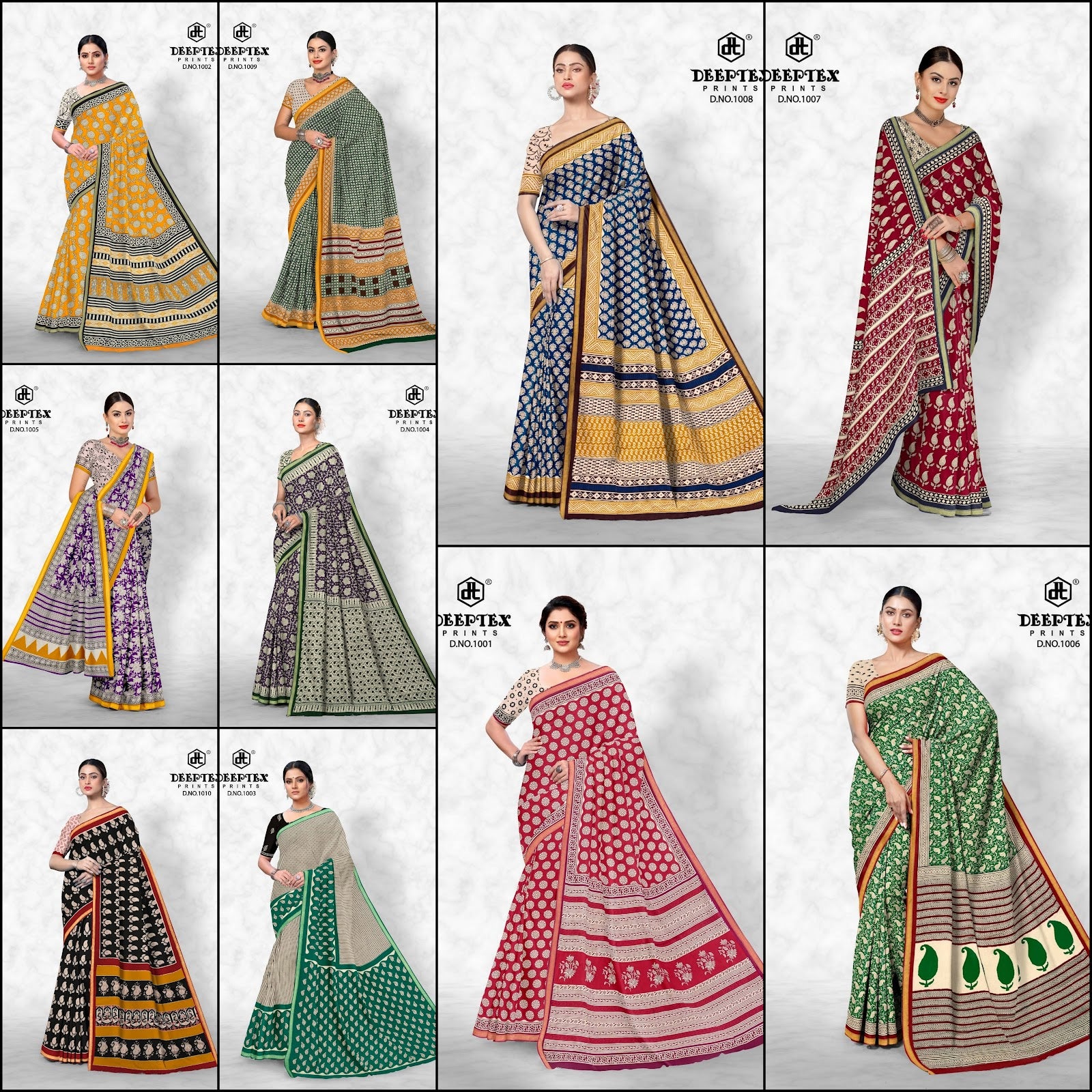 Pink City Vol 1 Point 8 Deeptex Prints Cotton Sarees Manufacturer India