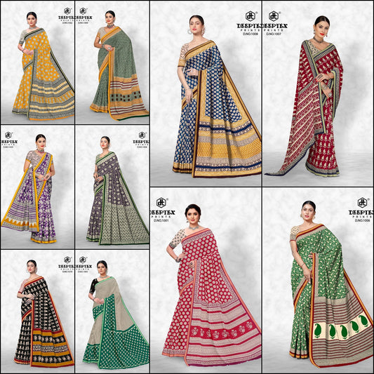 Pink City Vol 1 Point 8 Deeptex Prints Cotton Sarees Manufacturer India