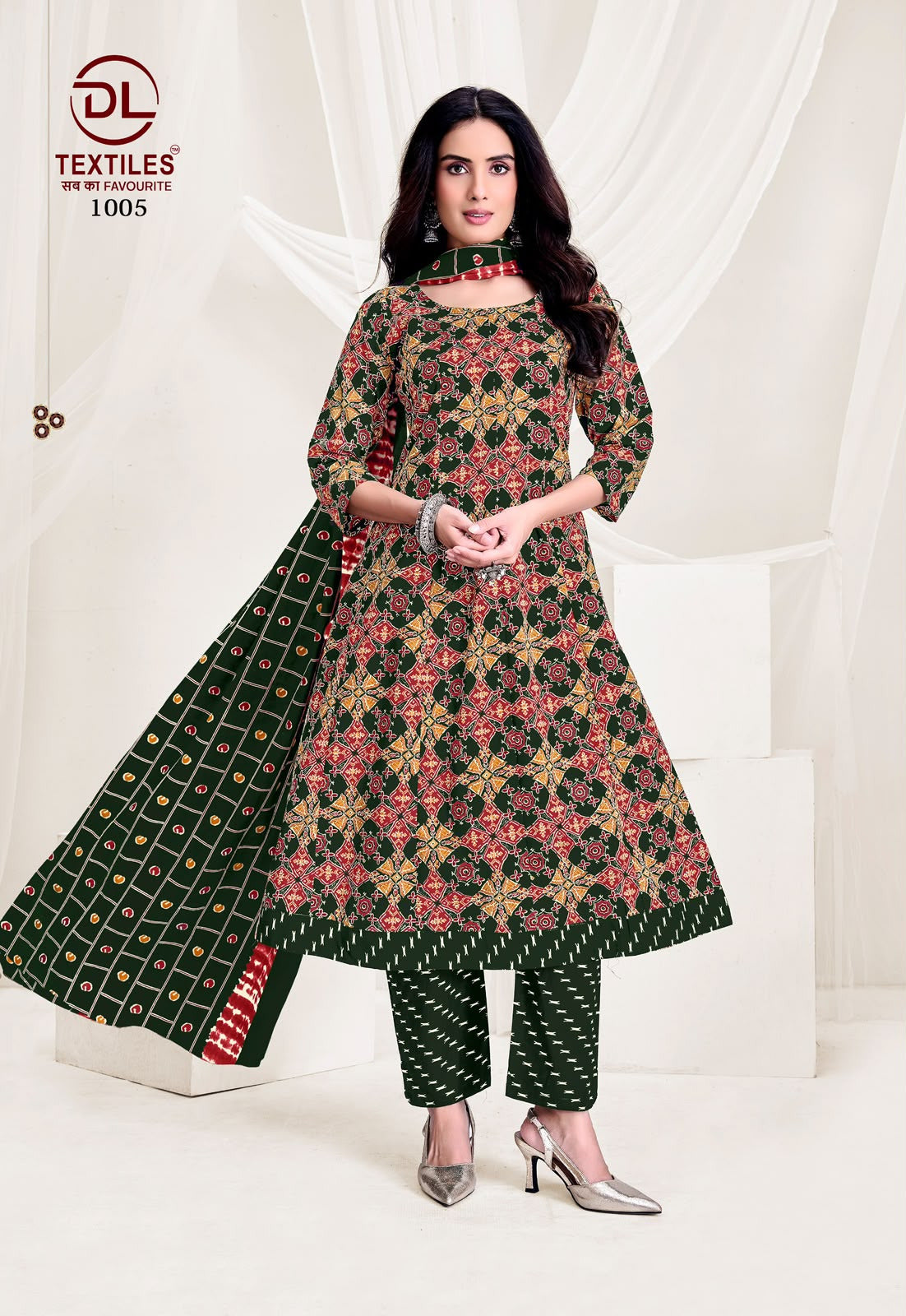 Pink City Vol 1 Dl Cotton Readymade Anarkali Suits Wholesaler Gujarat