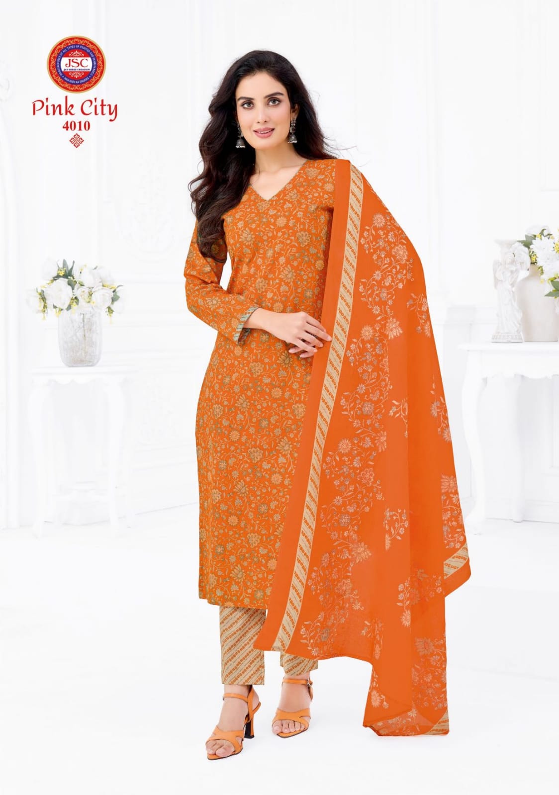 Pink City Vol 1 Jsc Cambric Cotton Dress Material Wholesale Price