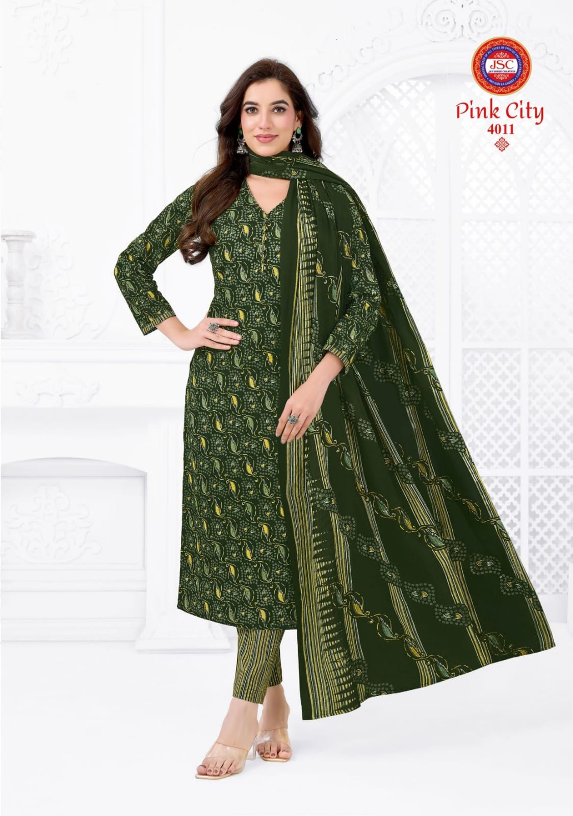 Pink City Vol 1 Jsc Cambric Cotton Dress Material Wholesale Price