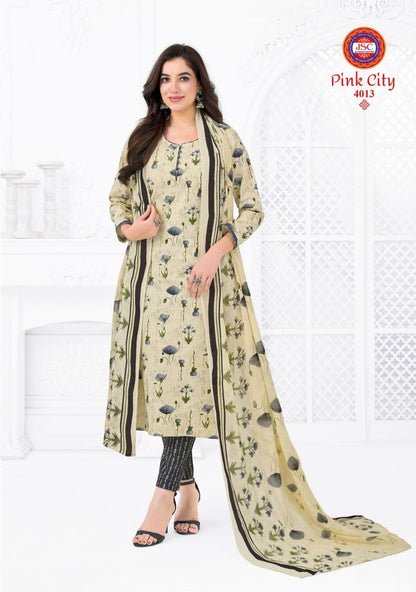 Pink City Vol 1 Jsc Cambric Cotton Dress Material Wholesale Price