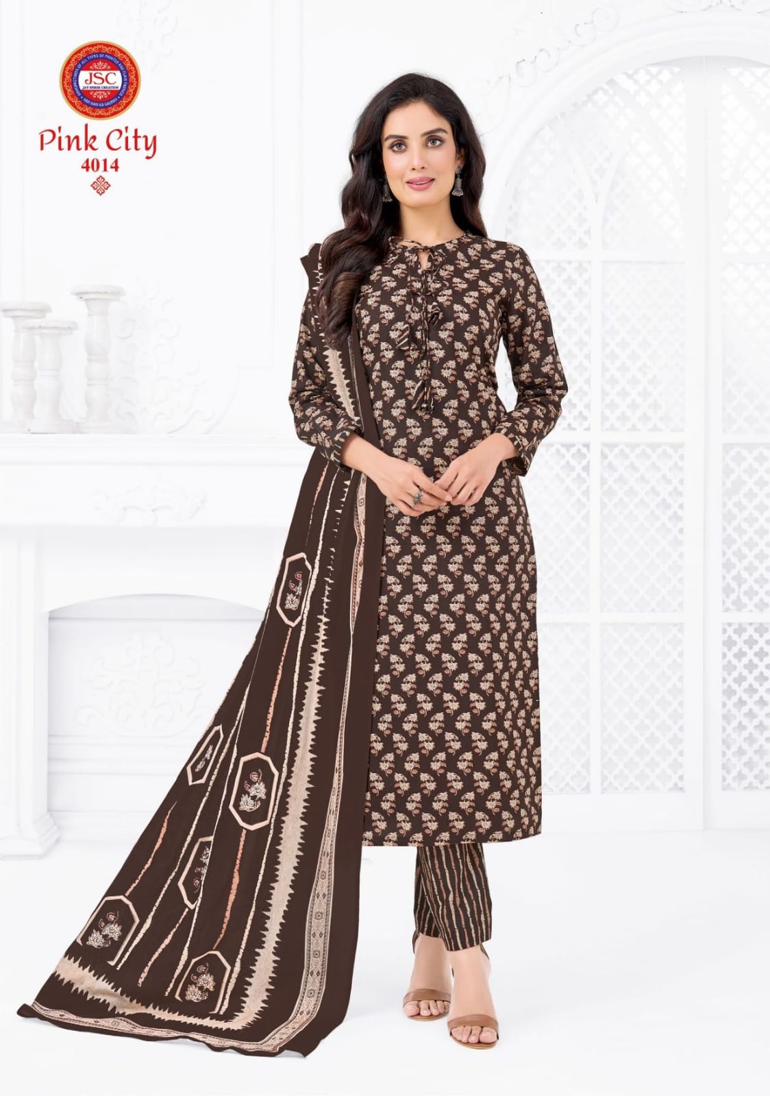 Pink City Vol 1 Jsc Cambric Cotton Dress Material Wholesale Price