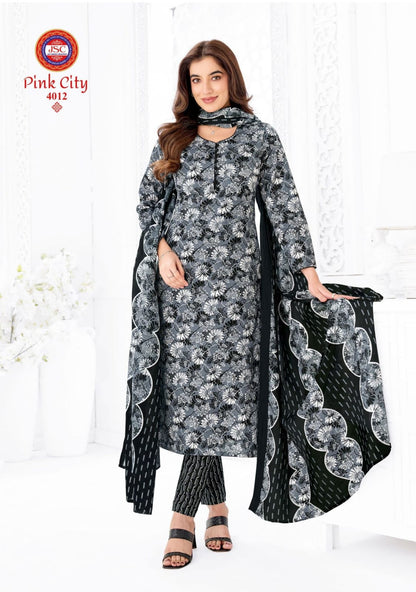 Pink City Vol 1 Jsc Cambric Cotton Dress Material Wholesale Price