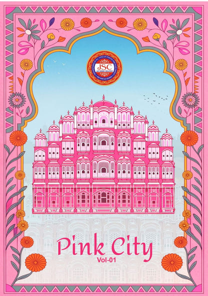 Pink City Vol 1 Jsc Cambric Cotton Dress Material Wholesale Price