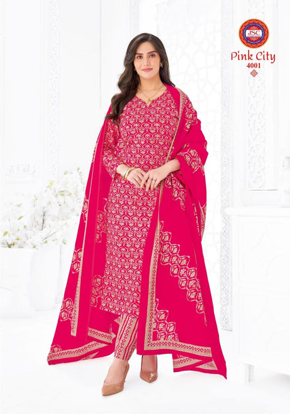 Pink City Vol 1 Jsc Cambric Cotton Dress Material Wholesale Price