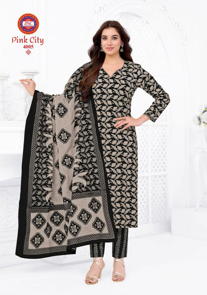 Pink City Vol 1 Jsc Cambric Cotton Dress Material Wholesale Price