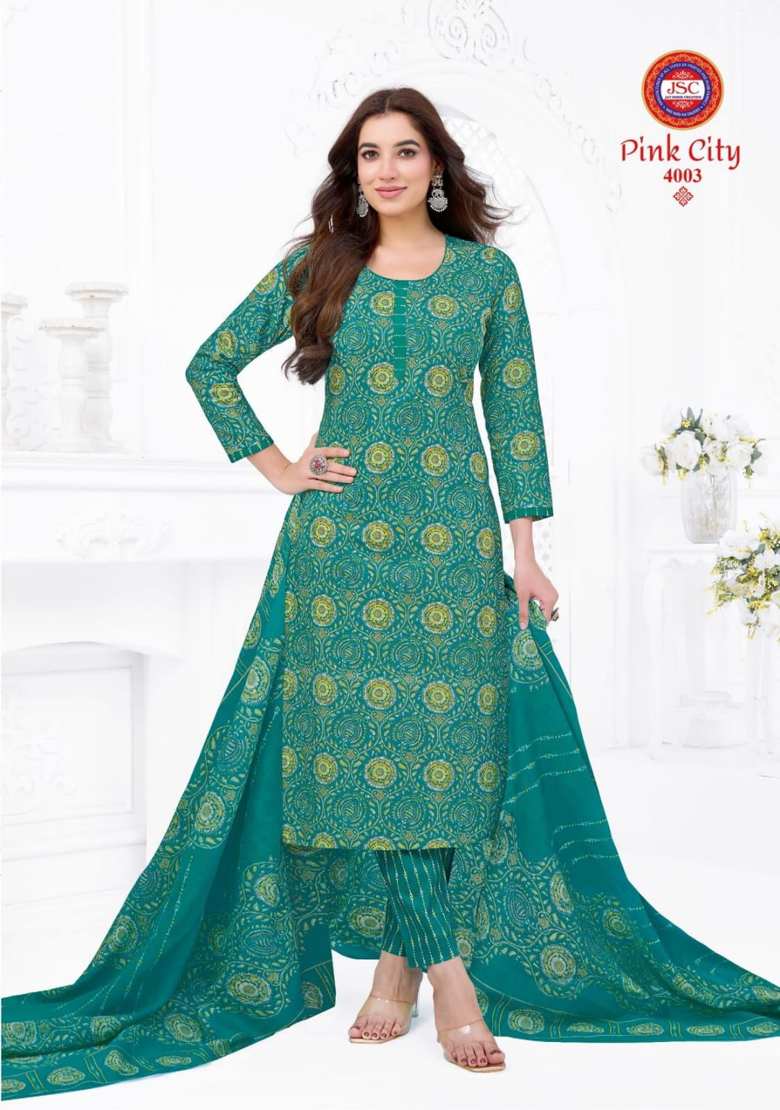 Pink City Vol 1 Jsc Cambric Cotton Dress Material Wholesale Price