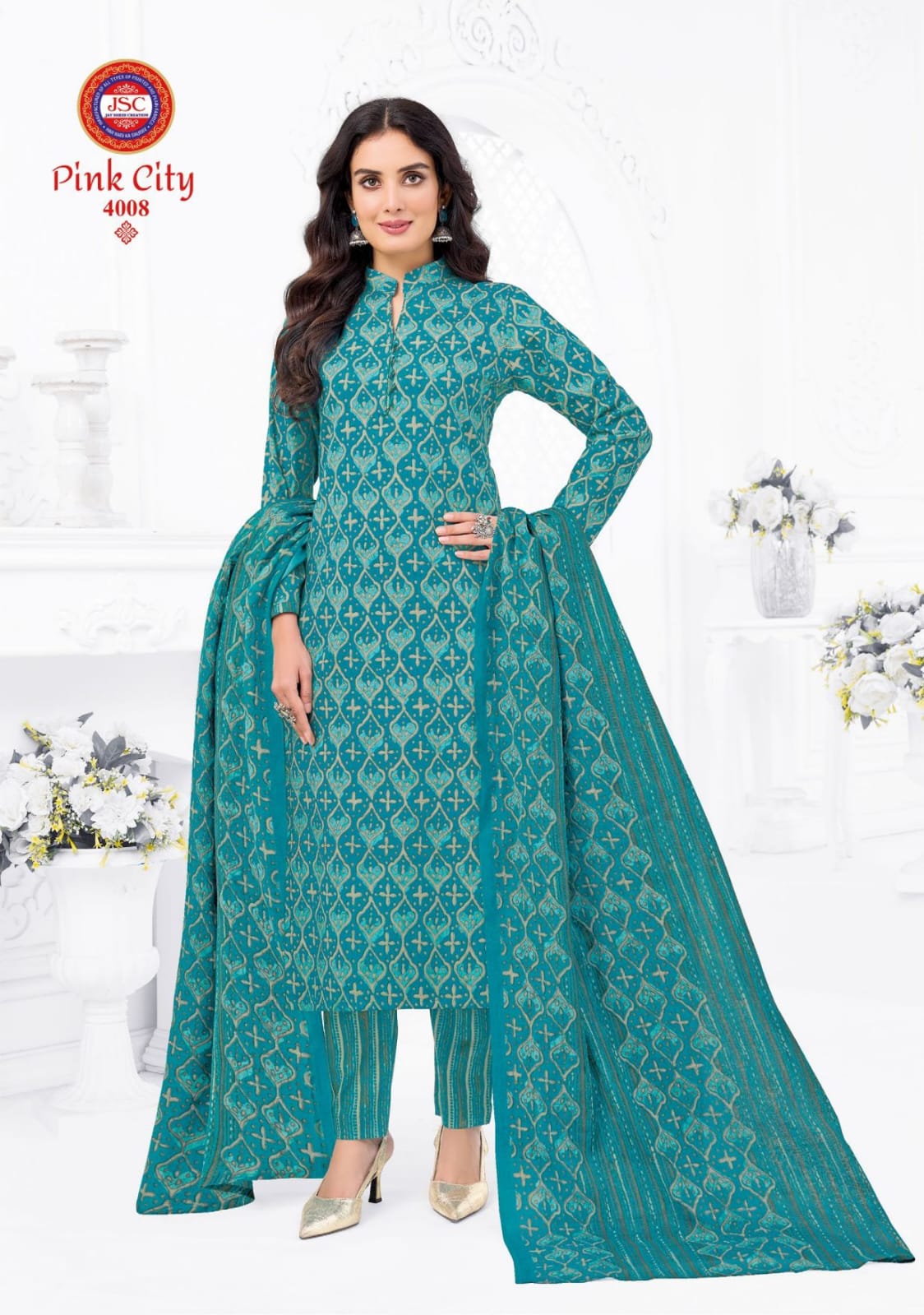 Pink City Vol 1 Jsc Cambric Cotton Dress Material Wholesale Price
