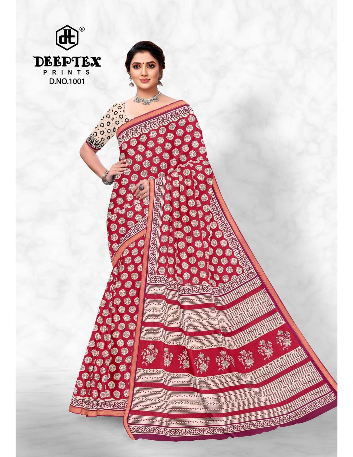 Pink City Vol 1 Point 8 Deeptex Prints Cotton Sarees Manufacturer India
