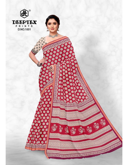 Pink City Vol 1 Point 8 Deeptex Prints Cotton Sarees Manufacturer India