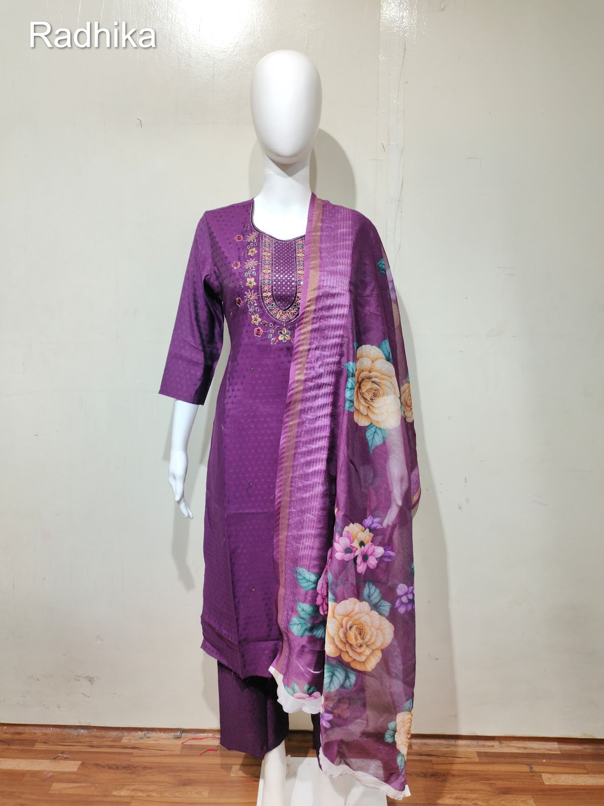 Pink Roses 3007 Radhika Raw Silk Readymade Pant Style Suits Wholesale Rate